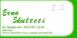 erno skulteti business card